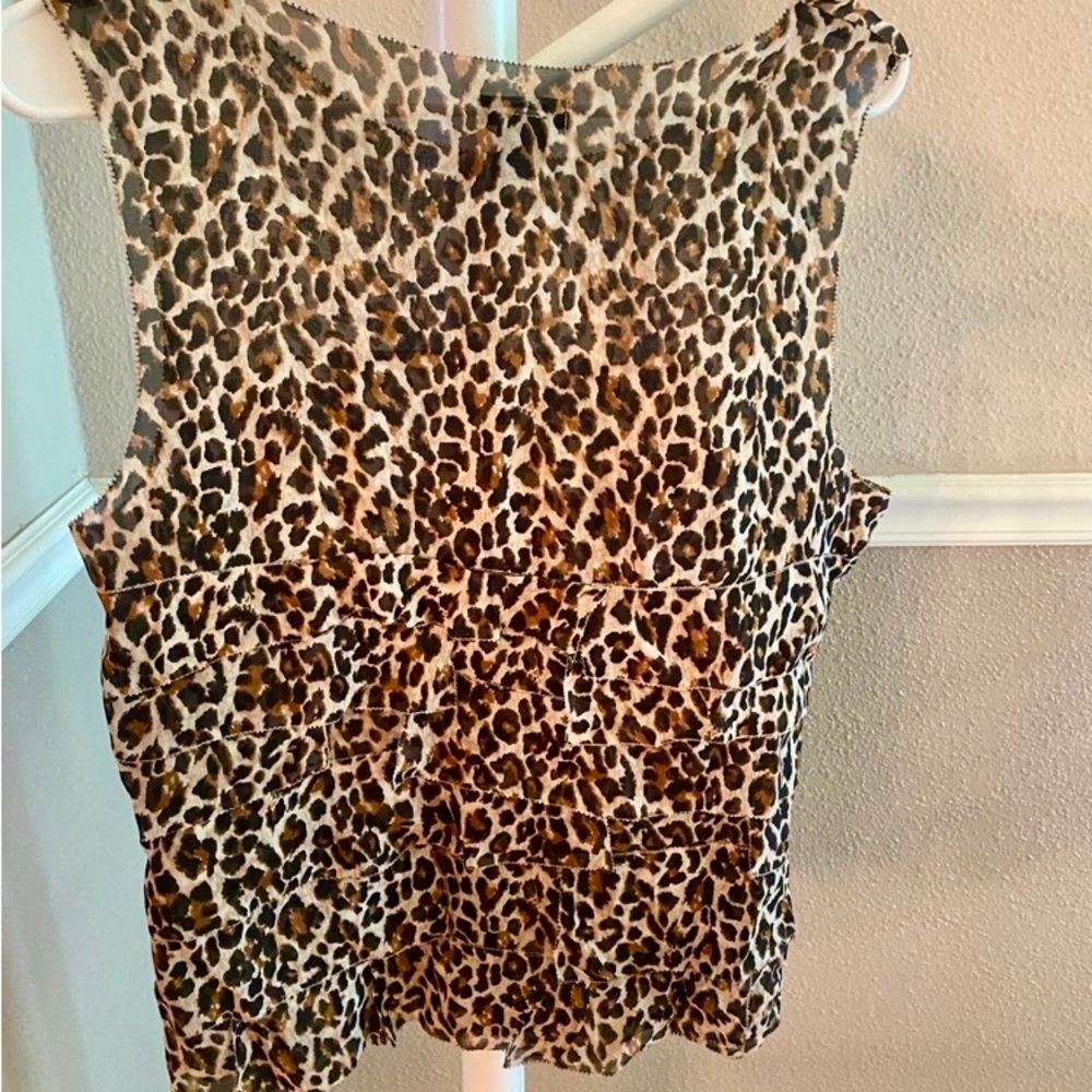 Moda International Trendy ruffled Leopard Top